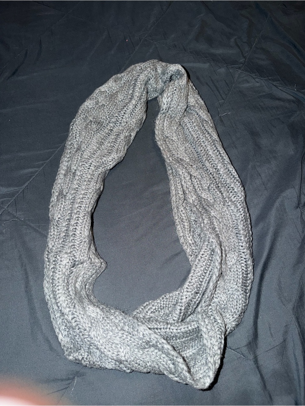 Aeropostale Gray Cable Knit Infinity Scarf